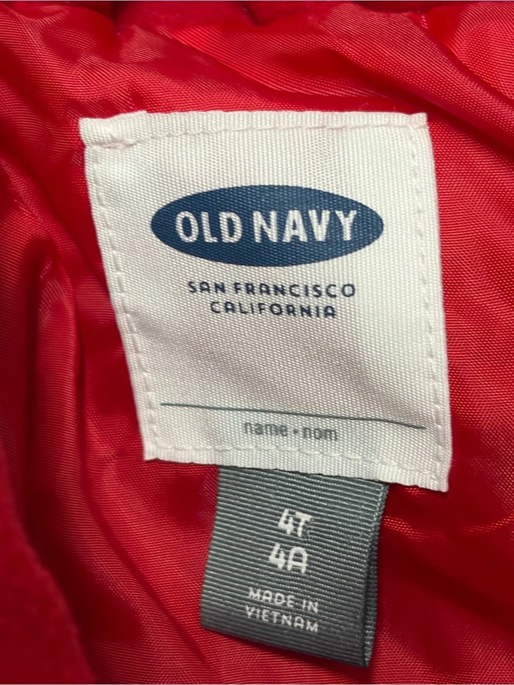 Old Navy Red Double-Breasted Pea Coat for Kids